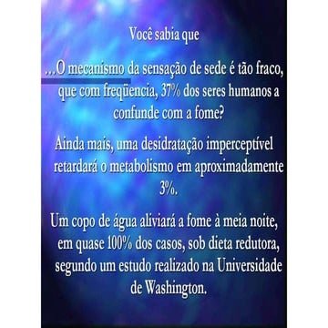 A sensação de sede