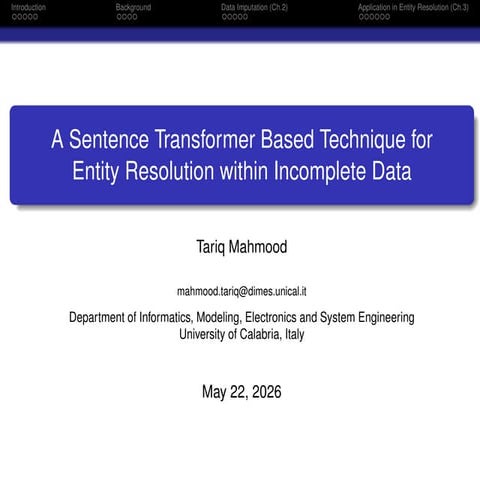 A Sentence Transformer Based Technique for Entity Resolution within ...