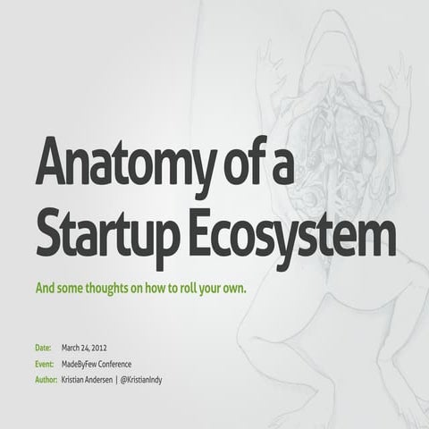 Anatomy of a Startup Ecosystem