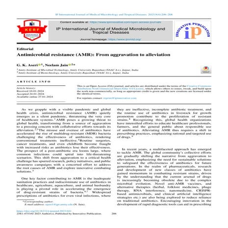 Antimicrobial resistance (AMR) and global burden | PPTX
