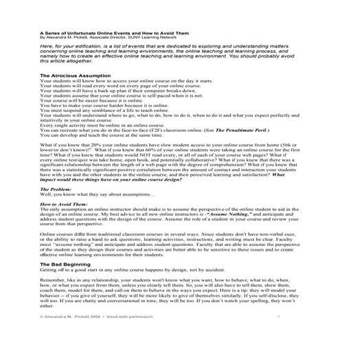 A series of unfortunate online events