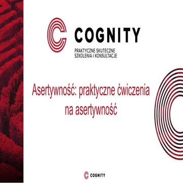 Ćwicz asertywność z Cognity