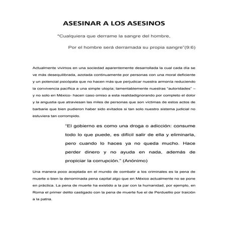 Asesinar a los asesinos ensayo ursino