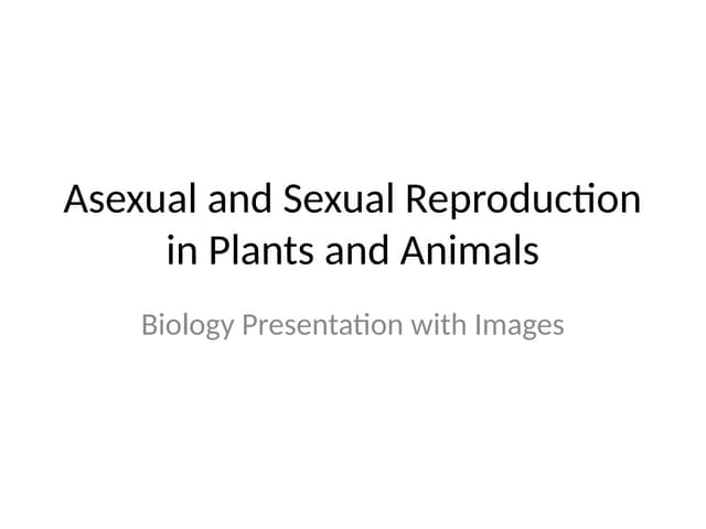 Asexual and Sexual Reproduction PowerPoint | PPT