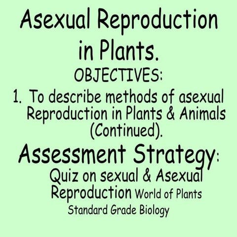 Asexual reproduction in plants | PPTX