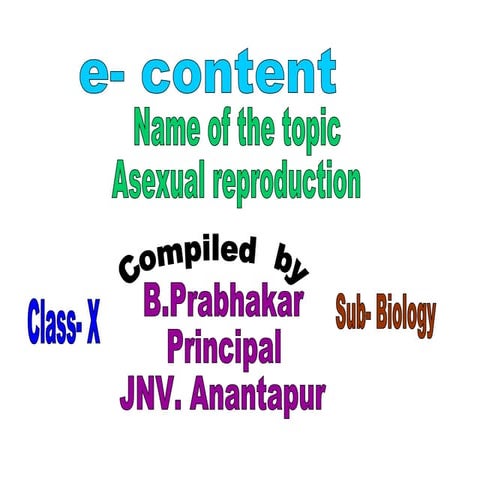 Asexual reproduction ppt