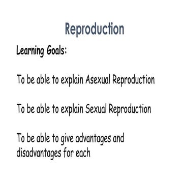 Asexual vs Sexual Reproduction