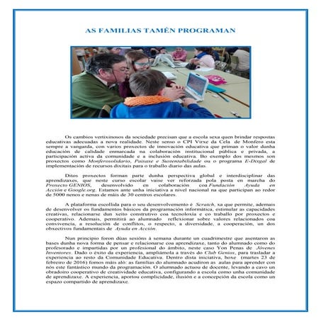 As familias tamén programan