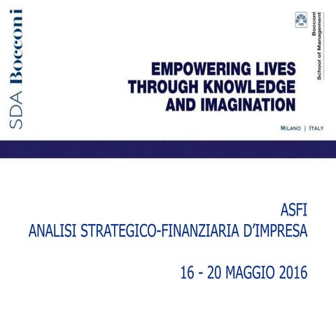 ASFI - Analisi Strategico-Finanziaria d'Impresa