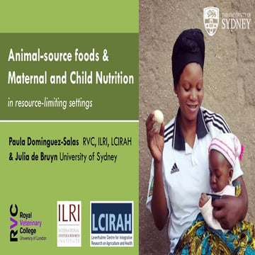 Animal-source foods and maternal and child nutrition in resource-limiting set...