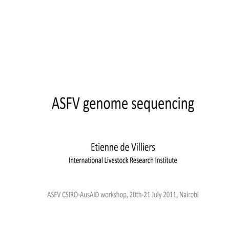 ASFV genome sequencing