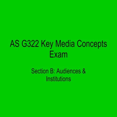 As G322 Key Media Concepts Exam