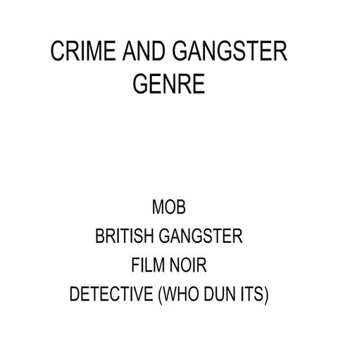 As gangster