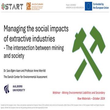 Managing the social impact of extractive industries – The intersection betwee...