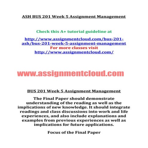 Ash bus-201-week-5-assignment-management