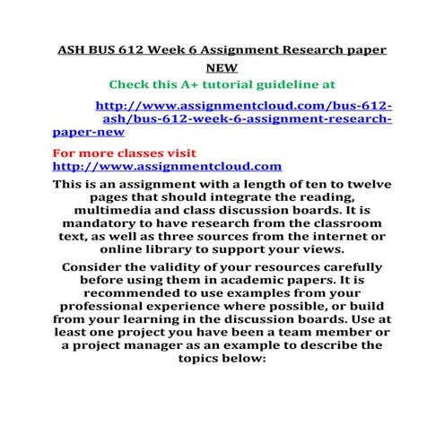 Ash bus-612-week-6-assignment-research-paper-new