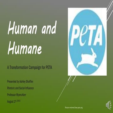 PETA Presentation