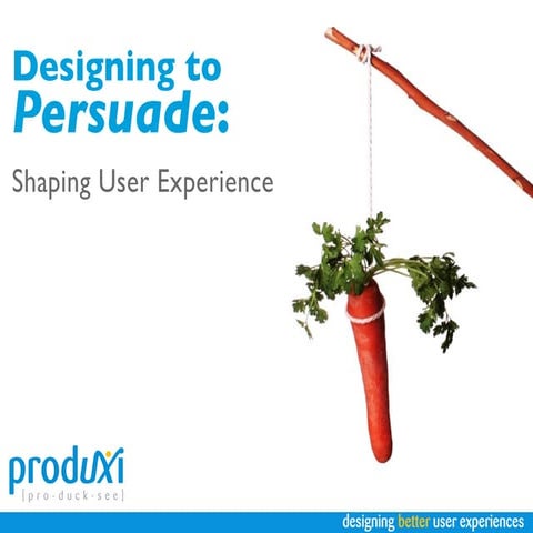 Designing to Persuade: Shaping the User Experience