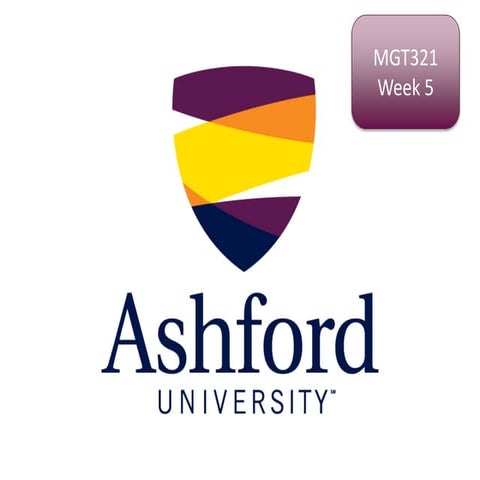 Ashford MGT321 Instructor Guidance Week 5
