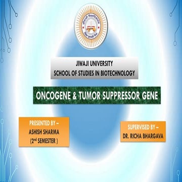 ONCOGENE & Tumor suppressor gene ....... | PDF