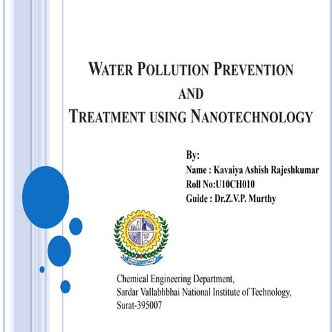 Nanotechnology for Water Treatment | PPTX