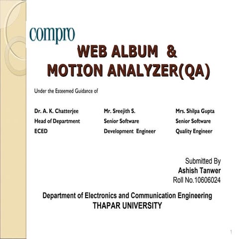 COMPRO- WEB ALBUM  & MOTION ANALYZER