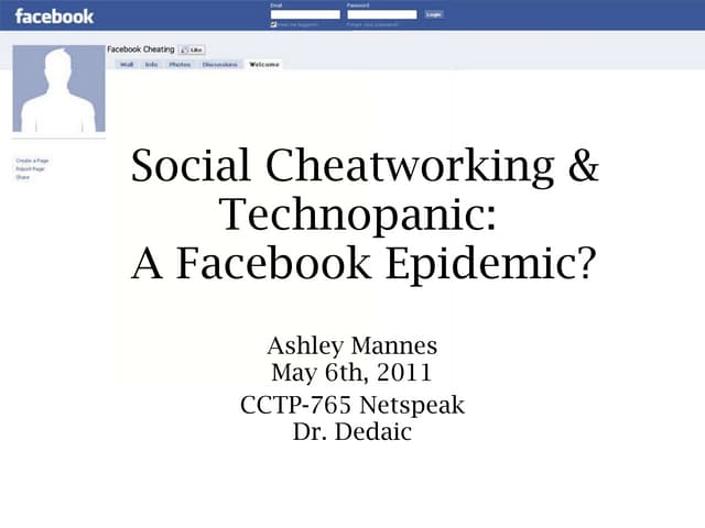 Facebook cheating pecha kucha