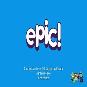 Octalysis Certificate Level 1 - Ashley Nielsen - Epic