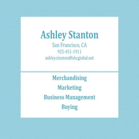 Ashley Stanton FIDM Portfolio Project