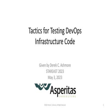 Tactics for Testing DevOps Infrastructure Code