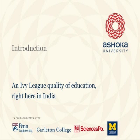 Ashoka University Introduction