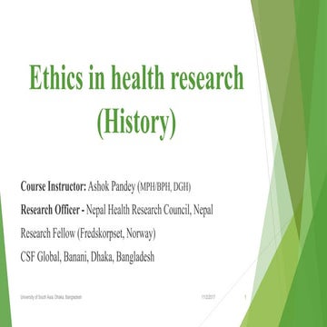 Ethics in health research (history)