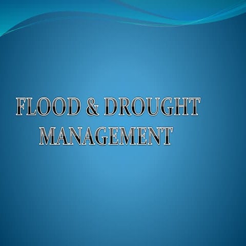 flood and drought management