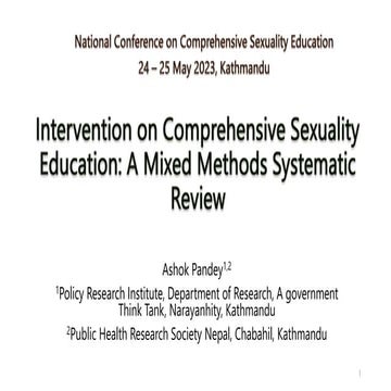 National Conference on Comprehensive Sexuality Education 24 – 25 May 2023, Ka...