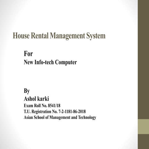 House Rental Management System Presentation