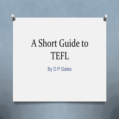 A short guide to tefl