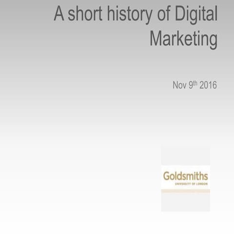 A Short History of Digital Marketing
