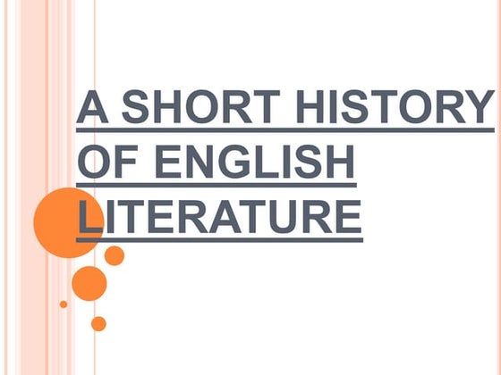 Ages of English Literature | PPT