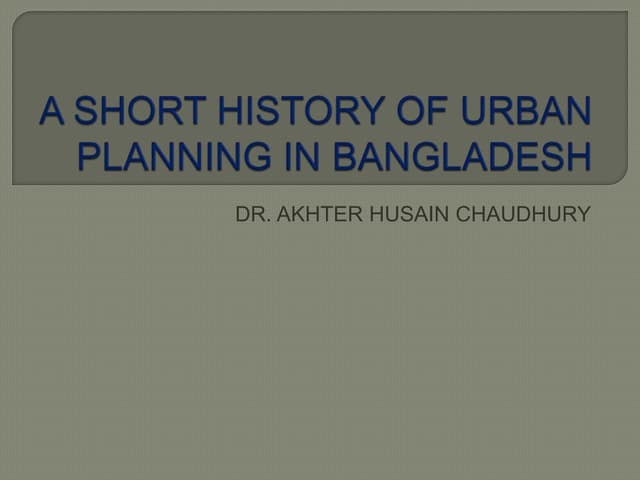 A short history of urban planning i...