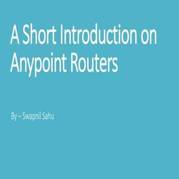 A short introduction on anypoint studio routers