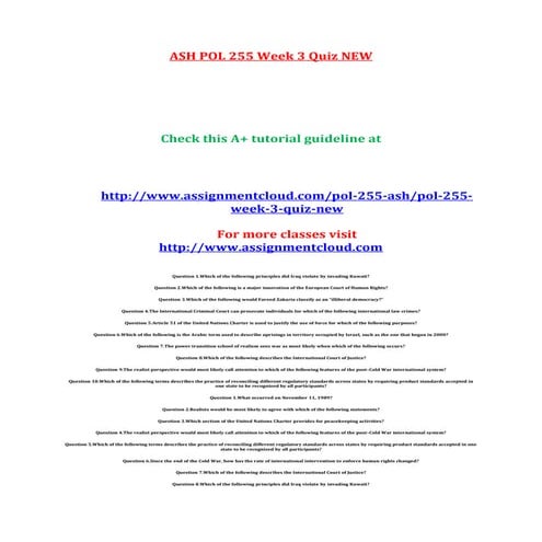 Ash pol 255 week 3 quiz new