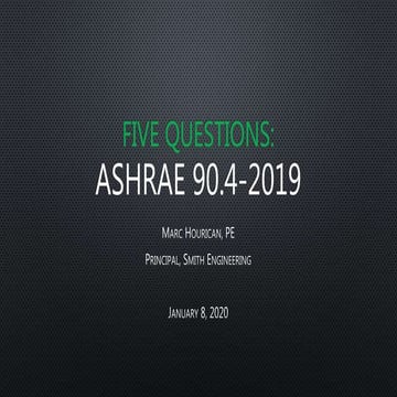 ASHRAE 90.4 vs. 90.1 - Five Questions