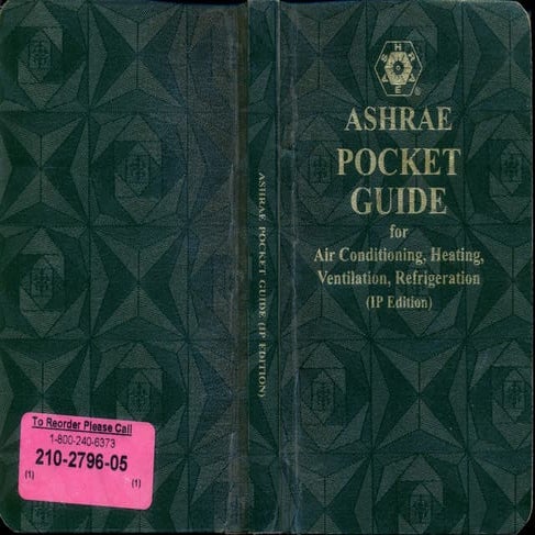 Ashrae pocket guide for air conditioning heating ventilation ...