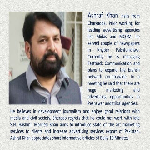 Ashraf Khan Sherpao | PPTX