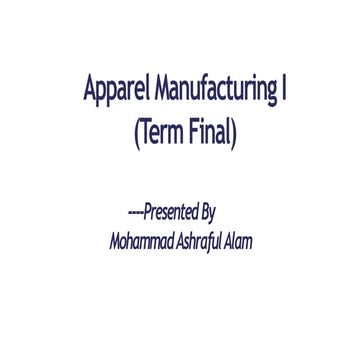(Sir Ashraful Alam) Full PDF Apparel Manufacturing I Sheet Part-2