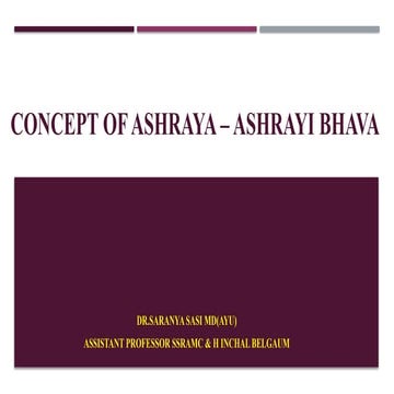 Ashrayaashrayeebhava (NCISM Syllabus)pptx