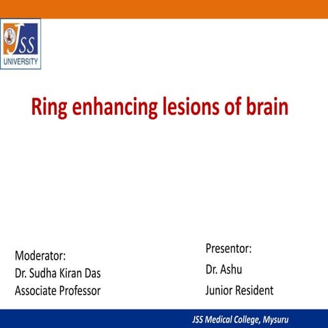 ring enhancing lesions¹111222222222111112