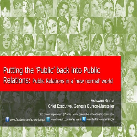 Putting "public" back into PR: Public Relations in a 'new normal' world