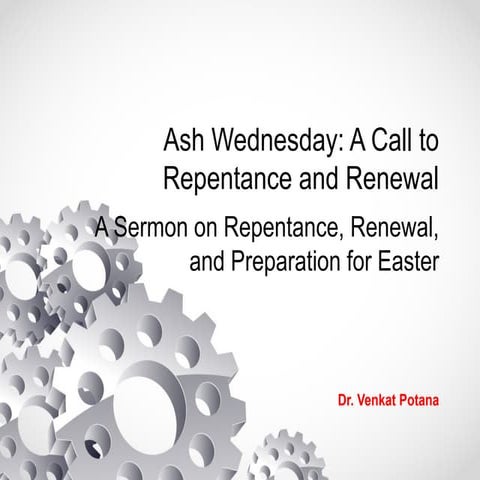 Ash Wednesday: A Call to Repentance and Renewal