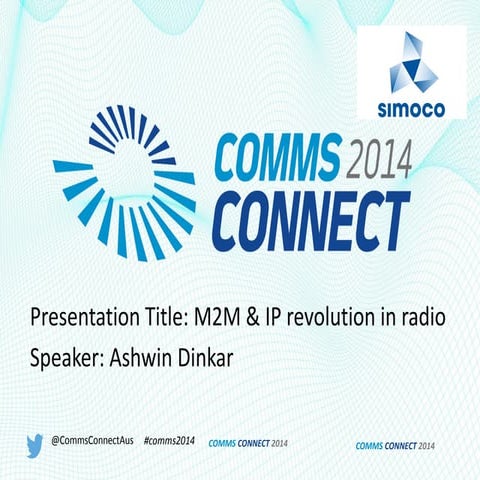 M2M communication and the IP revolution in radio. A marriage made in the clou...